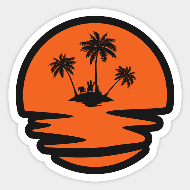 Sunset on Bikini Bottom Sticker by PuakeClothing